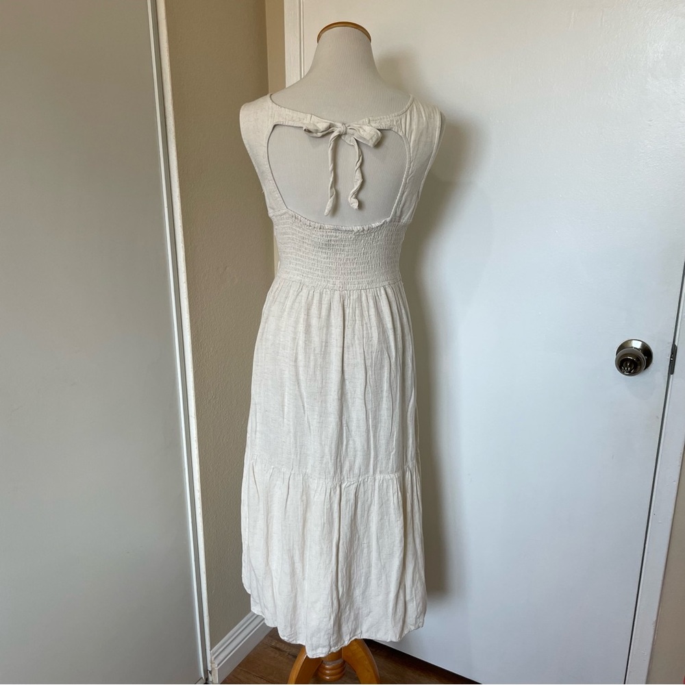 Smocked Back Dress with Side Cutouts